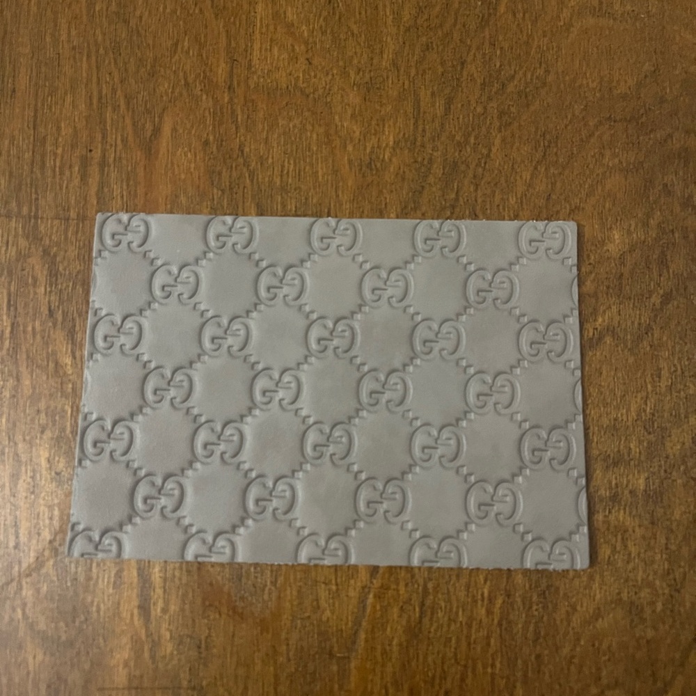 Gucci leather postcard. Authentic from Gucci Museum